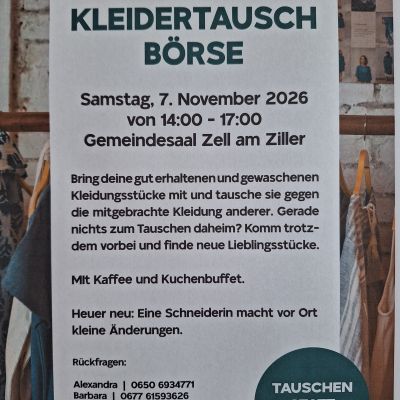Plakat Kleidertauschbörse