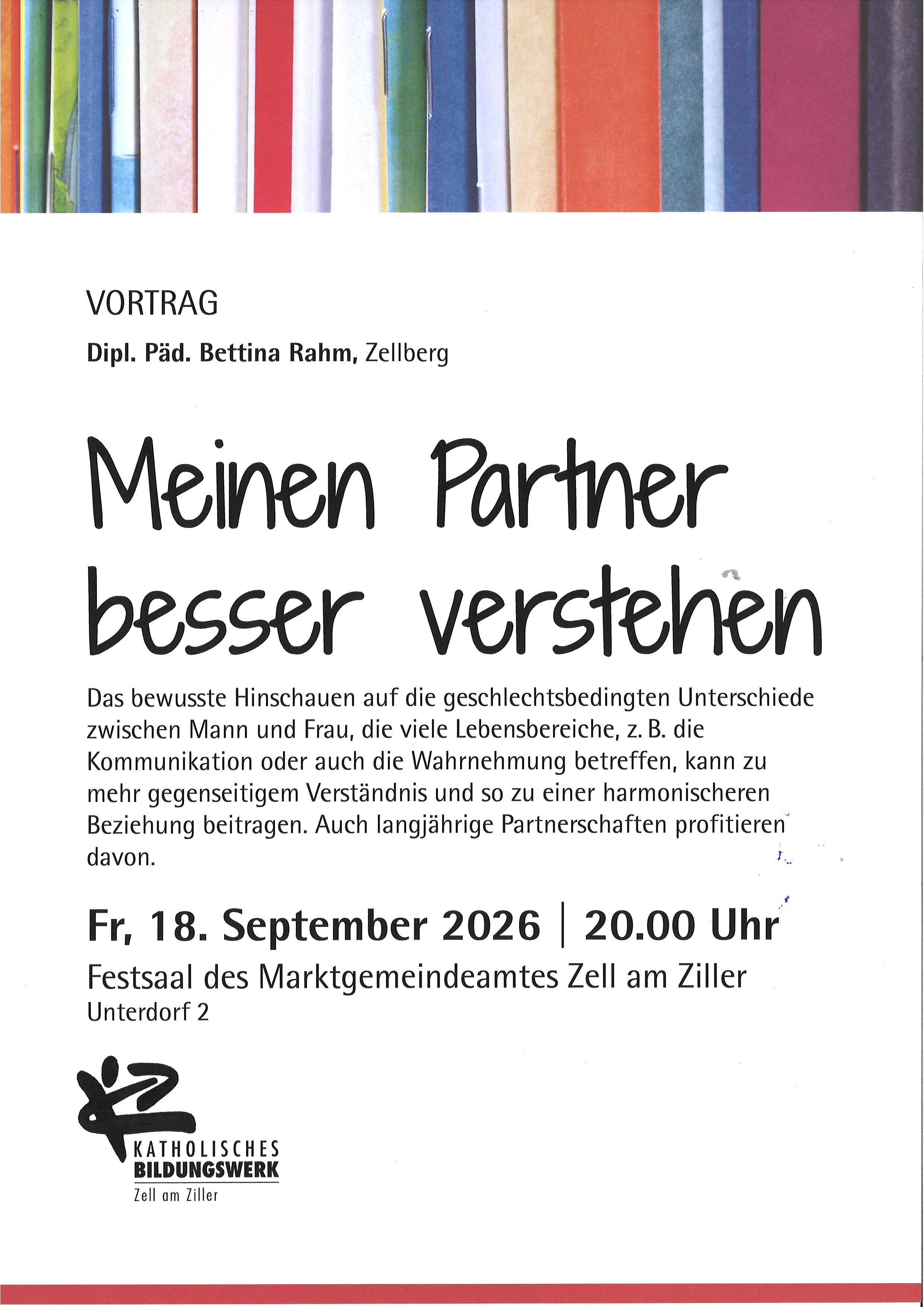 Plakat Vortrag: Meinen Partner besser verstehen