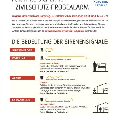 Flyer Zivilschutz-Probealarm